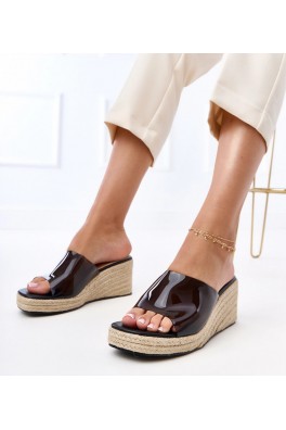 „Skaidrios Šlepetės“ espadrilės su pleištiniais kulniukais „Felicity“