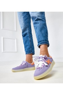 Violetinės Spalvos Sneakers Stiliaus Ant Platformos Su pomarańczową Intarpais Eriksen