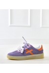 Violetinės Spalvos Sneakers Stiliaus Ant Platformos Su pomarańczową Intarpais Eriksen Violetinės Spalvos Sneakers Stiliaus Ant Platformos Su pomarańczową Intarpais Eriksen