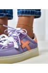 Violetinės Spalvos Sneakers Stiliaus Ant Platformos Su pomarańczową Intarpais Eriksen Violetinės Spalvos Sneakers Stiliaus Ant Platformos Su pomarańczową Intarpais Eriksen