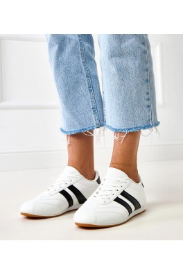 Balti Sneakers Stiliaus typu sporbačiai Su Juoda Intarpais Mydland