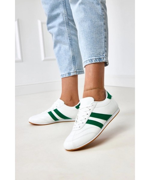 „Balti Sneakers“ sportinio stiliaus bateliai su žaliais intarpais „Mydland“
