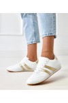 Balti Sneakers Stiliaus typu sporbačiai Su Auksinės Spalvos Intarpais Mydland