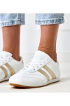 Balti Sneakers Stiliaus typu sporbačiai Su Auksinės Spalvos Intarpais Mydland