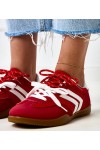 Raudoni Sneakers Stiliaus Sportinio stiliaus Moteriški Su Intarpais Malkan