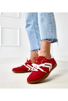 Raudoni Sneakers Stiliaus Sportinio stiliaus Moteriški Su Intarpais Malkan