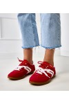Raudoni Sneakers Stiliaus Sportinio stiliaus Moteriški Su Intarpais Malkan