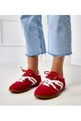 Raudoni Sneakers Stiliaus Sportinio stiliaus Moteriški Su Intarpais Malkan
