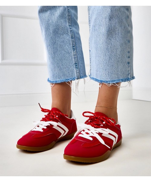Raudoni Sneakers Stiliaus Sportinio stiliaus Moteriški Su Intarpais Malkan