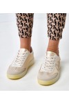 Smėlio Spalvos Sneakers Stiliaus Ant Platformos Su Žaliais Motyvais Izabell Smėlio Spalvos Sneakers Stiliaus Ant Platformos Su Žaliais Motyvais Izabell