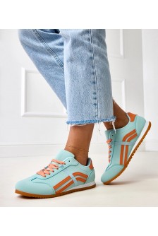 Mėlynos Spalvos Sneakers Stiliaus Su pomarańczową Intarpais Dahia