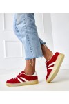 Raudoni Sneakers Stiliaus siateczkowe Su białą Intarpais Weka