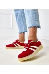 Raudoni Sneakers Stiliaus siateczkowe Su białą Intarpais Weka
