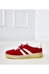 Raudoni Sneakers Stiliaus siateczkowe Su białą Intarpais Weka