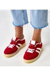 Raudoni Sneakers Stiliaus siateczkowe Su białą Intarpais Weka