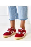 Raudoni Sneakers Stiliaus siateczkowe Su białą Intarpais Weka