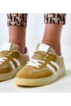 Geltonos spalvos Sneakers Stiliaus siateczkowe Su białą Intarpais Weka Geltonos spalvos Sneakers Stiliaus siateczkowe Su białą Intarpais Weka