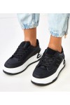 Juodi Sneakers Stiliaus Ant Platformos papuošti Kūbiniais Cirkoniais Grima Juodi Sneakers Stiliaus Ant Platformos papuošti Kūbiniais Cirkoniais Grima