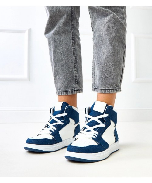 Aukštesni Sneakers Stiliaus Iki Kulkšnies Su ciemnym jeansowym Motyvais Kasna