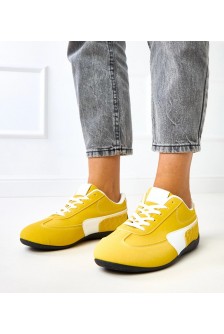 Geltonos spalvos Sneakers Stiliaus Su białym Akcentu Manaar