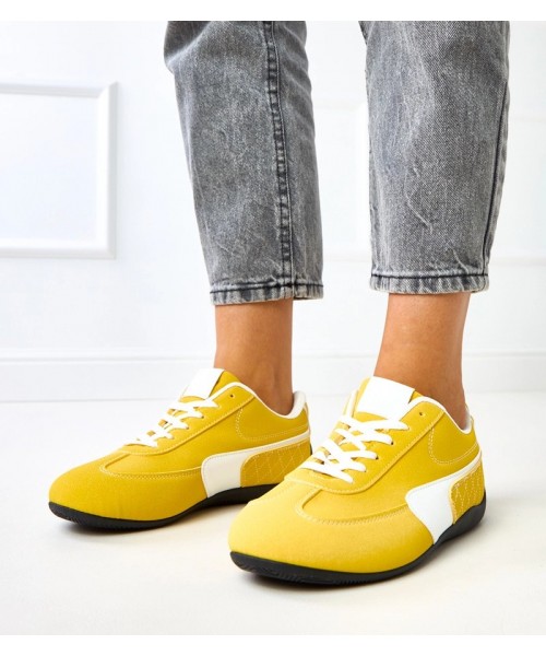 Geltonos spalvos Sneakers Stiliaus Su białym Akcentu Manaar