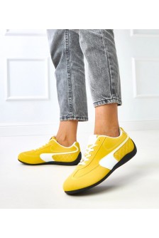 Geltonos spalvos Sneakers Stiliaus Su białym Akcentu Manaar
