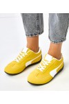 Geltonos spalvos Sneakers Stiliaus Su białym Akcentu Manaar