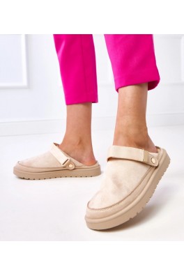 Smėlio Spalvos mule Užsegami su Velcro Lipduku Miluska