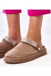 Rudos basutės, užsegamos velcro Miluska