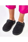 Juodos Spalvos mule Užsegami su Velcro Lipduku Miluska