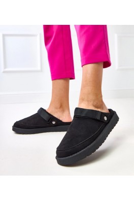Juodos Spalvos mule Užsegami su Velcro Lipduku Miluska