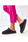 Juodos Spalvos mule Užsegami su Velcro Lipduku Miluska