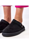Juodos Spalvos mule Užsegami su Velcro Lipduku Miluska