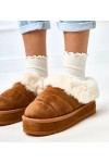 Rudi trumpi sniego batai su kailiu Almeida