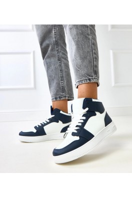 Aukštesni Sneakers Stiliaus Balti-Mėlyni Ant Platformos Olsen