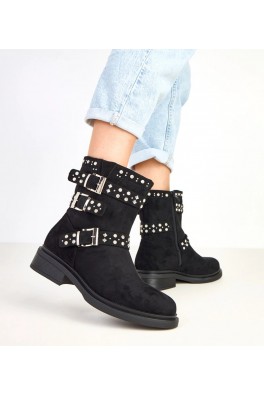 Juodi Auliniai Su Kūbiniais Cirkoniais Žemi Kulniuko Brosca