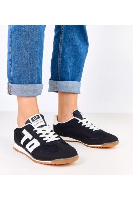 Juodi Sneakers Stiliaus Sportinio stiliaus Su białymi elementami Ainslie