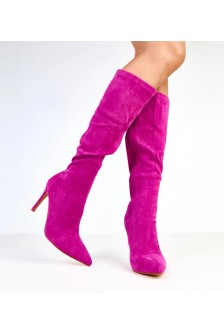 Violetiniai Brooke aukštakulniai batai su kulnu