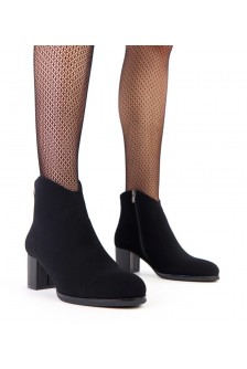 Juodi bateliai su subtiliais papuošimais iš matinės eko odos Angelo