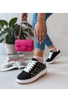 Juodi Sneakers Stiliaus Ant Platformos Su nitami Adelis