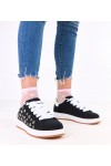 Juodi Sneakers Stiliaus Ant Platformos Su nitami Adelis