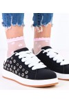 Juodi Sneakers Stiliaus Ant Platformos Su nitami Adelis