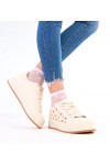 Smėlio spalvos platforminiai sportbačiai su kniedėmis "Adelis