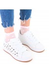 Balti Sneakers Stiliaus Ant Platformos Su nitami Adelis Balti Sneakers Stiliaus Ant Platformos Su nitami Adelis