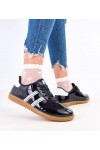 Juodi Sneakers Stiliaus Moteriški Su satynowymi Raišteliais Madres
