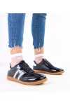 Juodi Sneakers Stiliaus Moteriški Su satynowymi Raišteliais Madres