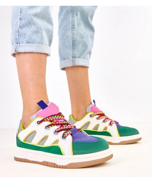 Žalios Spalvos Sneakers Stiliaus Su grubymi Raišteliais Neolis Žalios Spalvos Sneakers Stiliaus Su grubymi Raišteliais Neolis