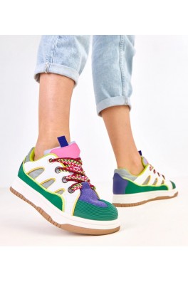 Žalios Spalvos Sneakers Stiliaus Su grubymi Raišteliais Neolis