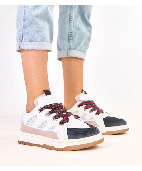 Juodi „Sneakers“ stiliaus bateliai su storais raišteliais „Neolis“