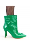 Žali lakuoti batai su smailiu kulnu "Marsena